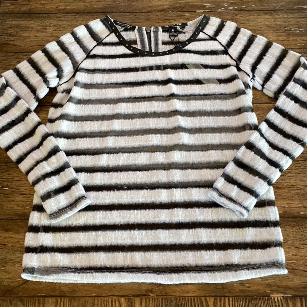 BNWT Madison Scotch Black/White L/S Blouse